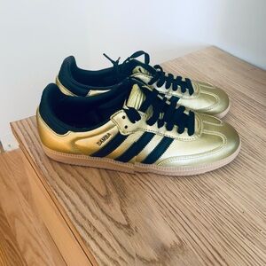 Gold and Black Kids Shoes